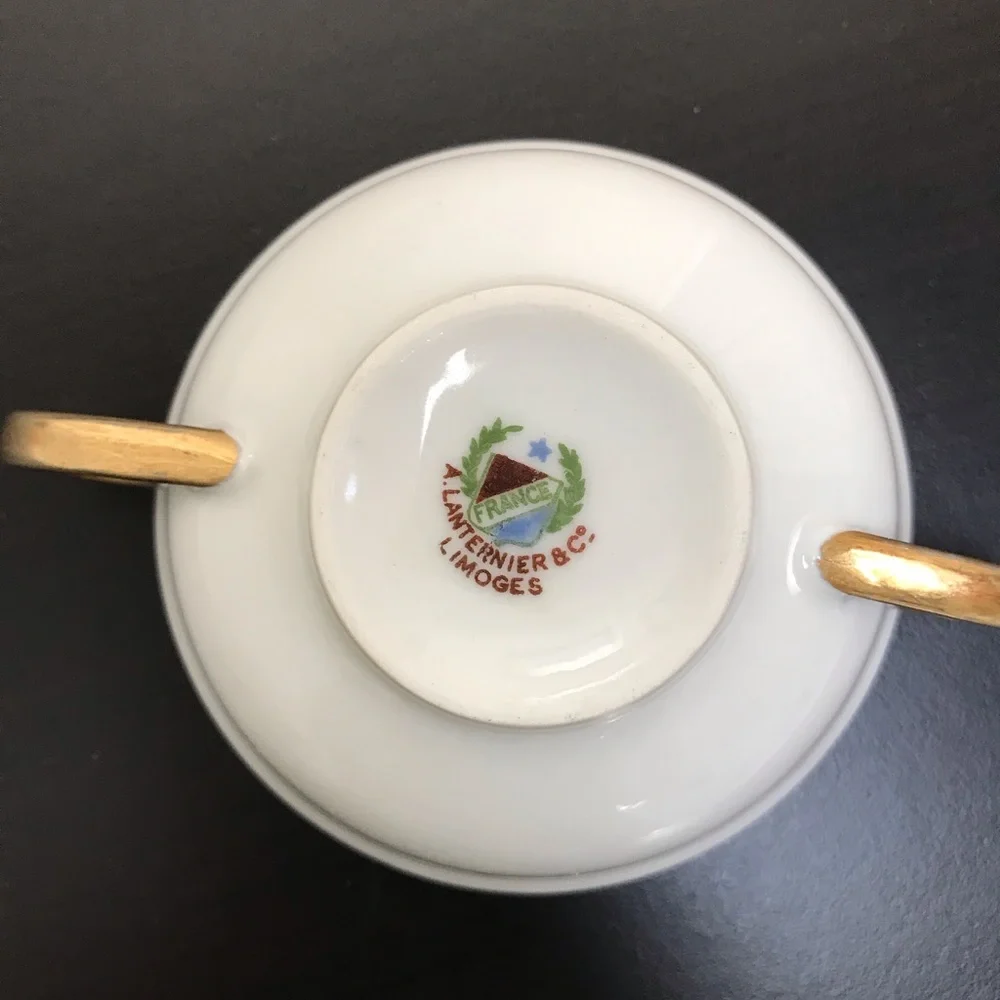 Limoges 18K Gold Trim Soup Bowl Sets - Picture 10 of 10